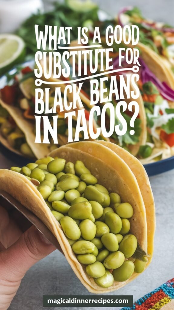 What is a good substitute for black beans in tacos?