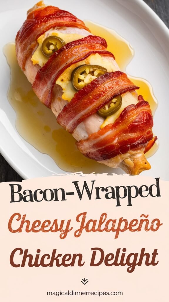Bacon-Wrapped Cheesy Jalapeño Chicken Delight