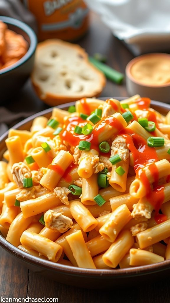 Spicy Buffalo Chicken Mac and Cheese