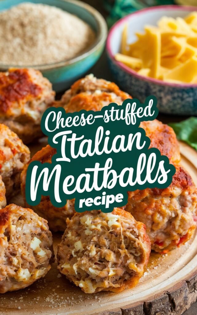 Cheese-Stuffed Italian Meatballs Recipe