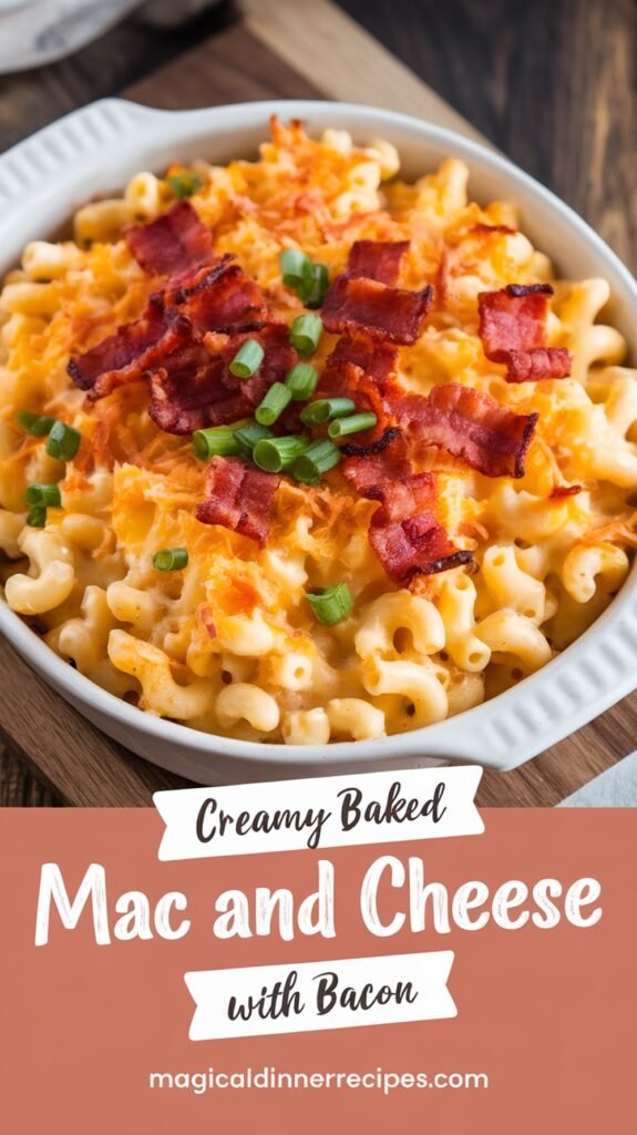 Creamy Baked Mac and Cheese with Bacon
