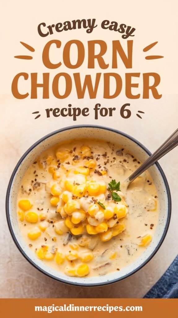 Creamy Easy Corn Chowder Recipe for 6