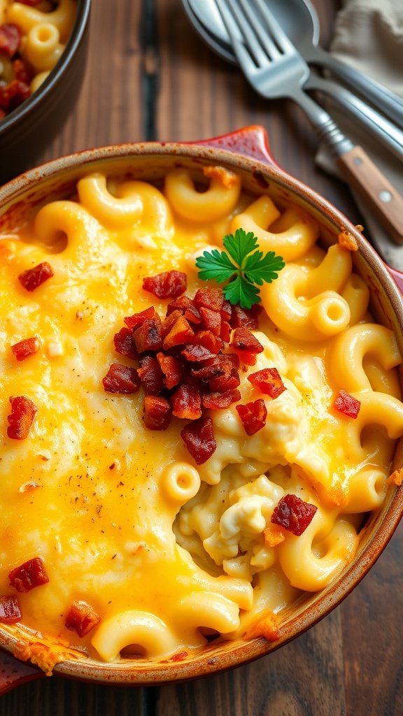 Creamy Baked Mac and Cheese with Bacon