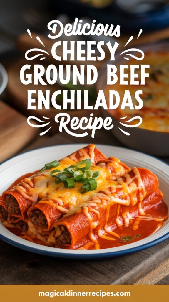 Delicious Cheesy Ground Beef Enchiladas Recipe