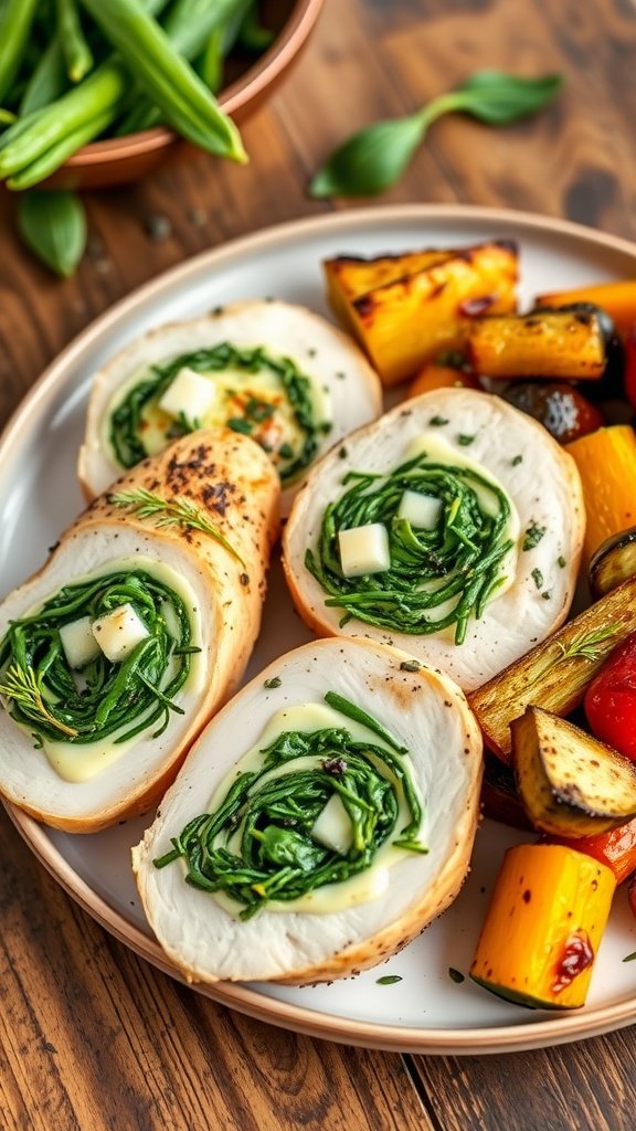 Savory Spinach and Cheese Stuffed Chicken Breast