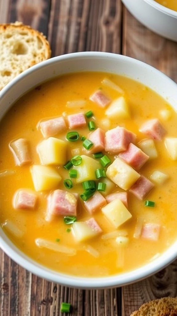 Creamy Cheesy Ham and Potato Soup