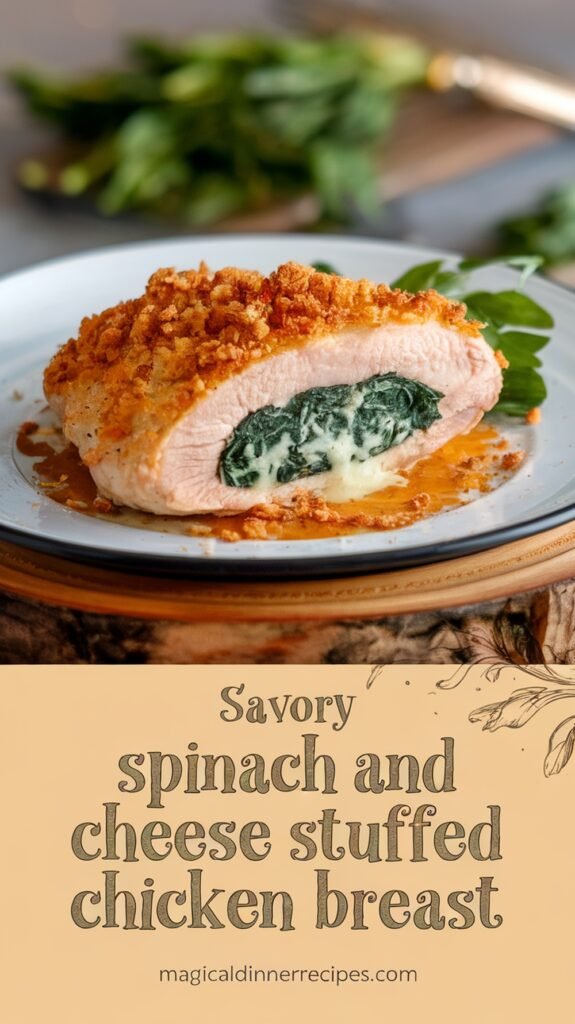 Savory Spinach and Cheese Stuffed Chicken Breast