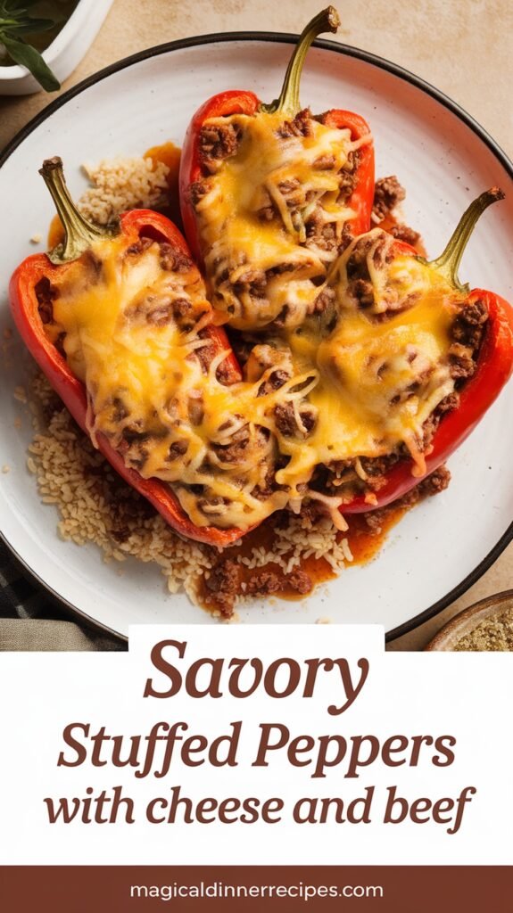 Savory Stuffed Peppers with Cheese and Beef