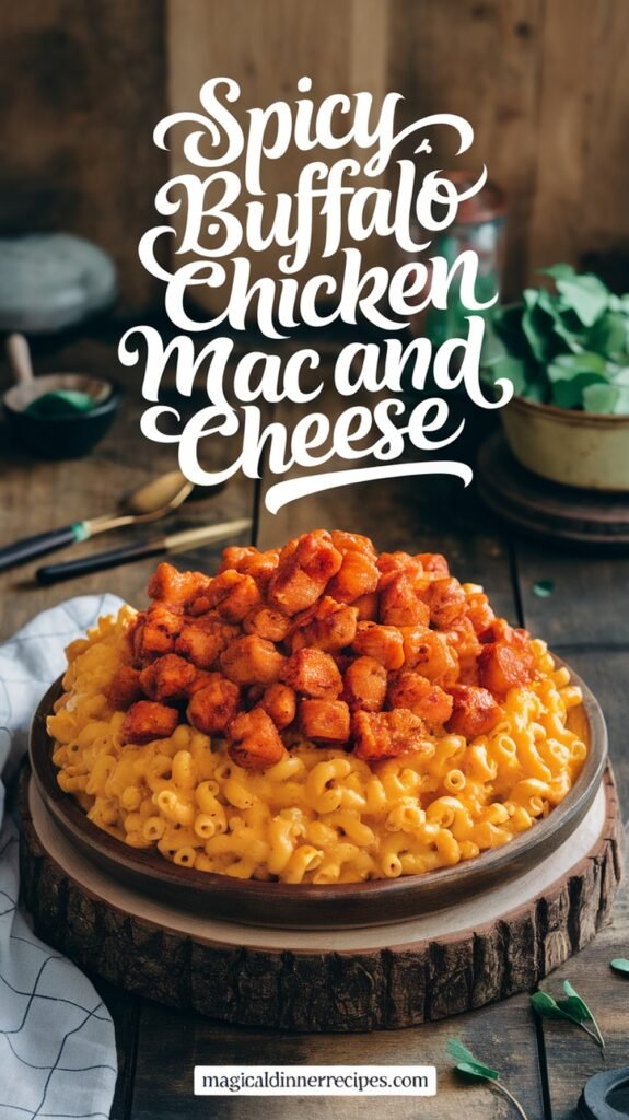 Spicy Buffalo Chicken Mac and Cheese