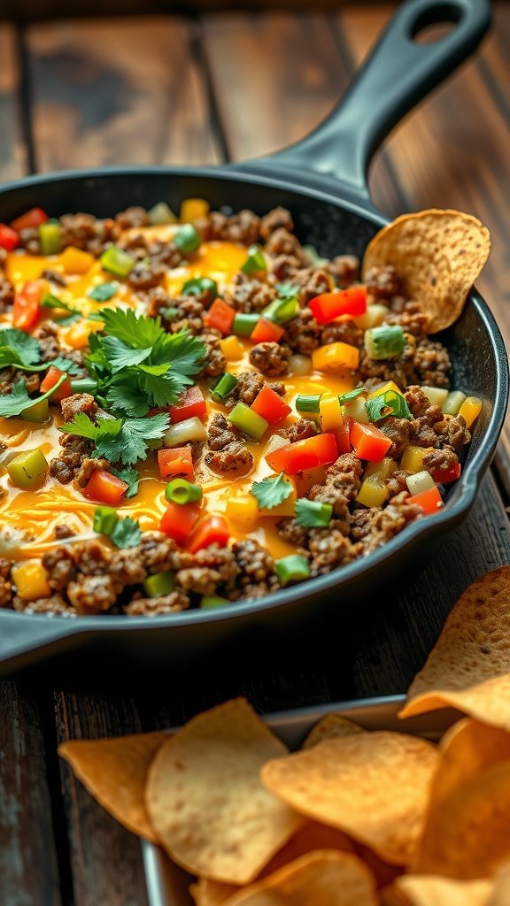 Quick and Delicious Easy Cheesy Taco Skillet
