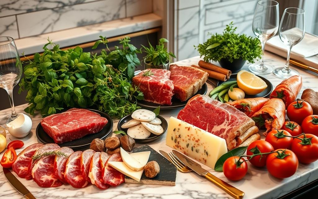 luxury dining ingredients