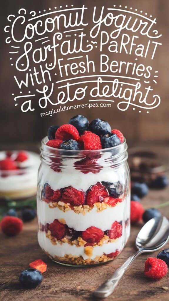 Coconut Yogurt Parfait with Fresh Berries – A Keto Delight