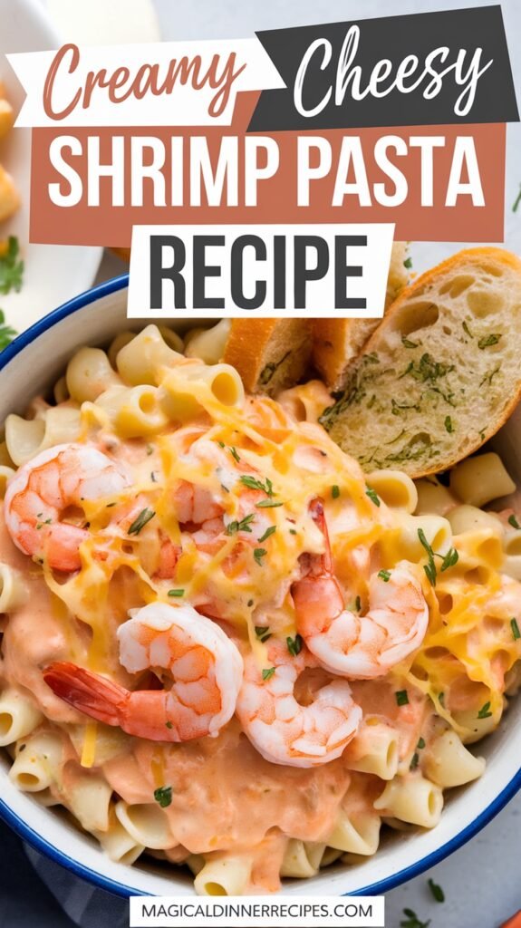 Creamy Cheesy Shrimp Pasta Recipe