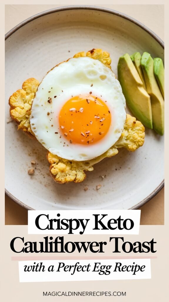 Crispy Keto Cauliflower Toast with a Perfect Egg Recipe
