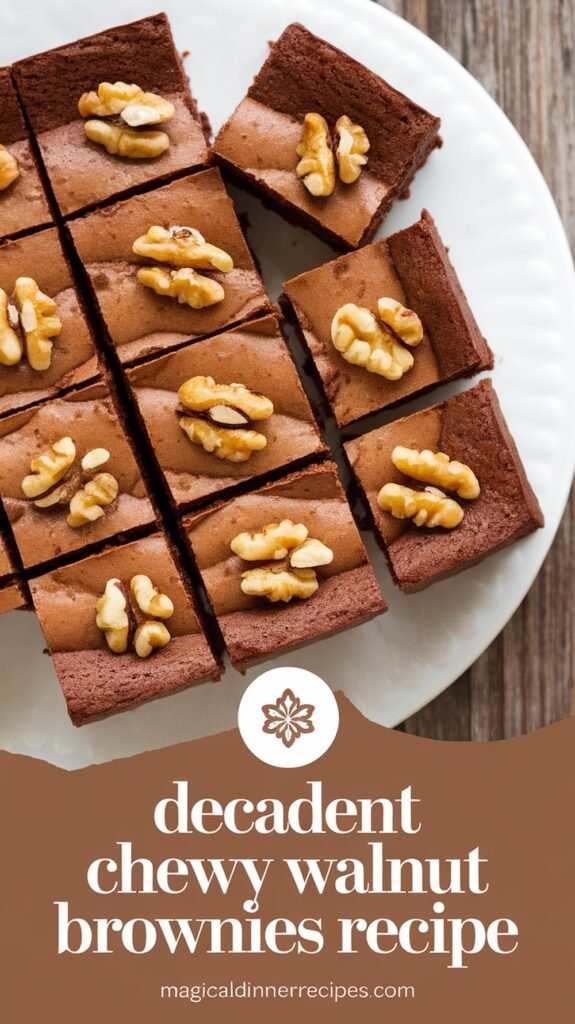 Decadent Chewy Walnut Brownies Recipe