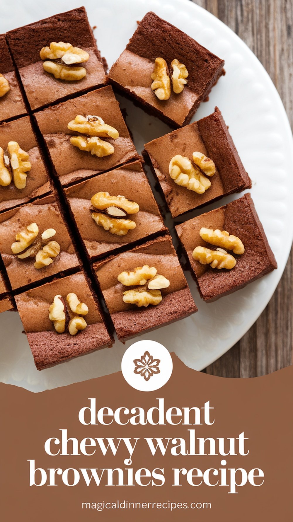 Decadent Chewy Walnut Brownies Recipe