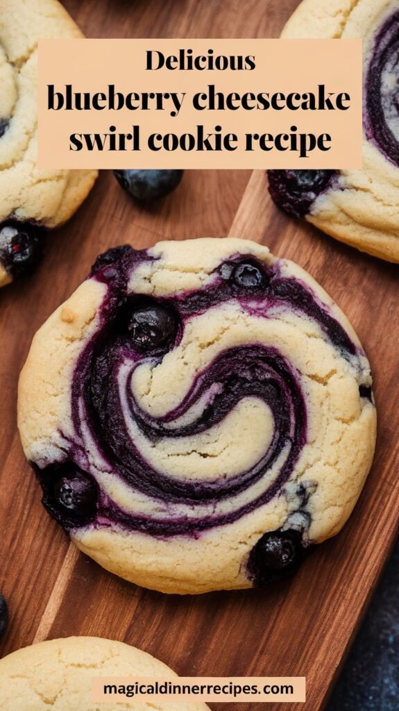 Delicious Blueberry Cheesecake Swirl Cookie Recipe