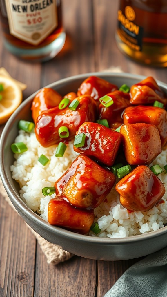Savory Easy Crock Pot Bourbon Chicken