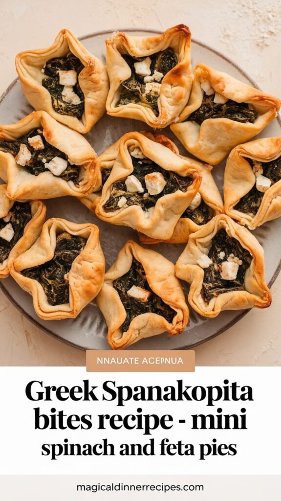 Greek Spanakopita Bites Recipe – Mini Spinach and Feta Pies