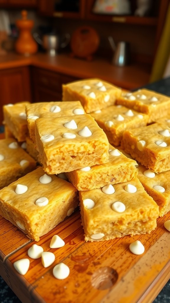 Decadent Blondies with White Chocolate Chips