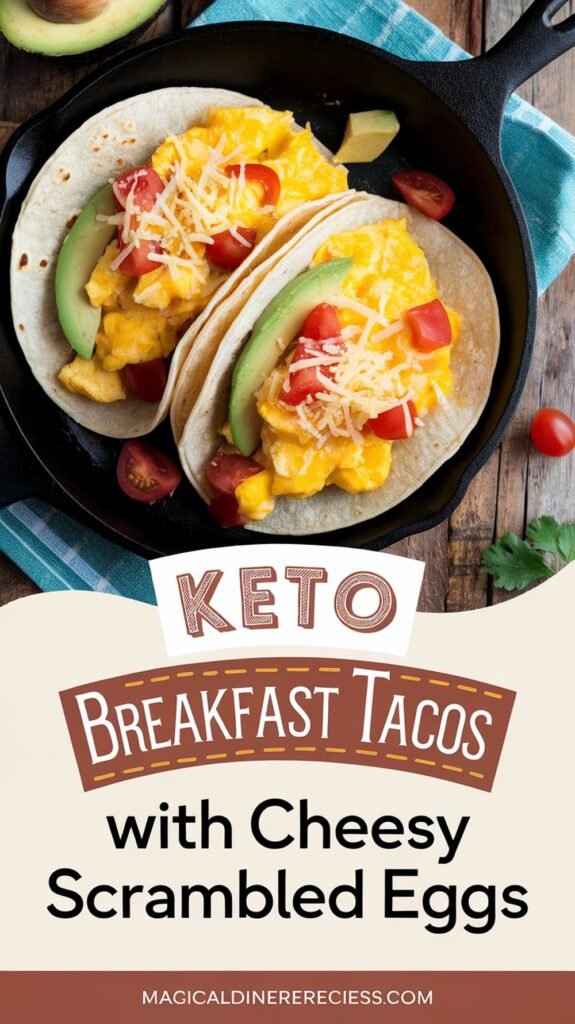 Keto Breakfast Tacos with Cheesy Scrambled Eggs