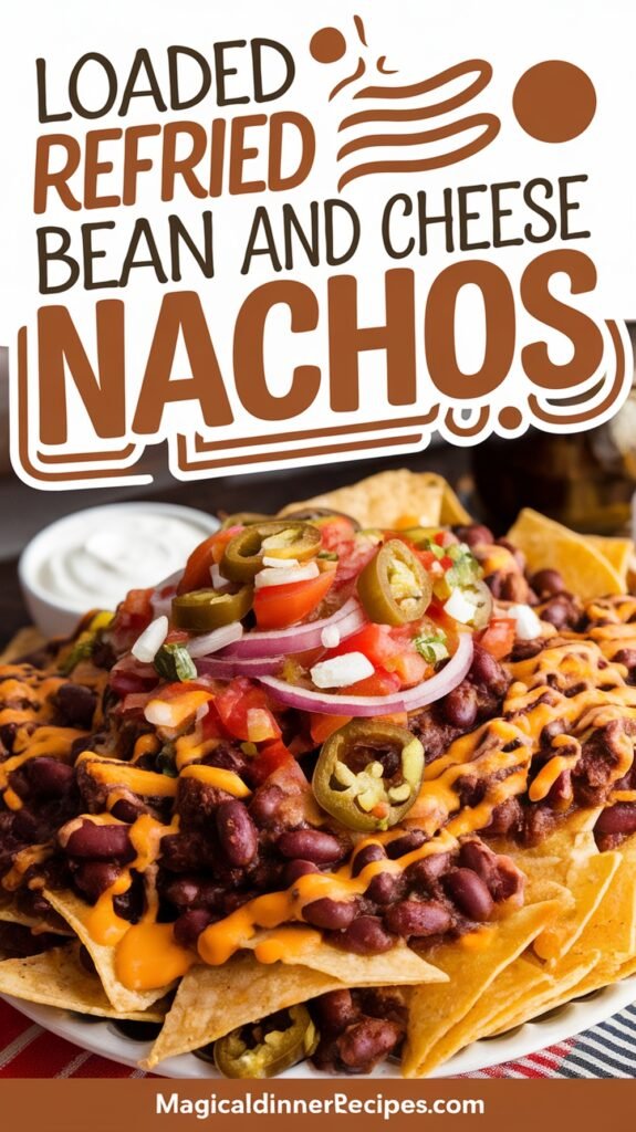 Loaded Refried Bean and Cheese Nachos