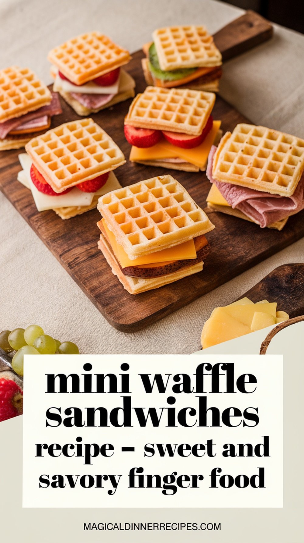 Mini Waffle Sandwiches Recipe – Sweet and Savory Finger Food