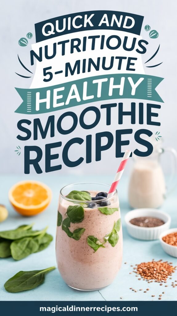 Quick and Nutritious 5-Minute Healthy Smoothie Recipes