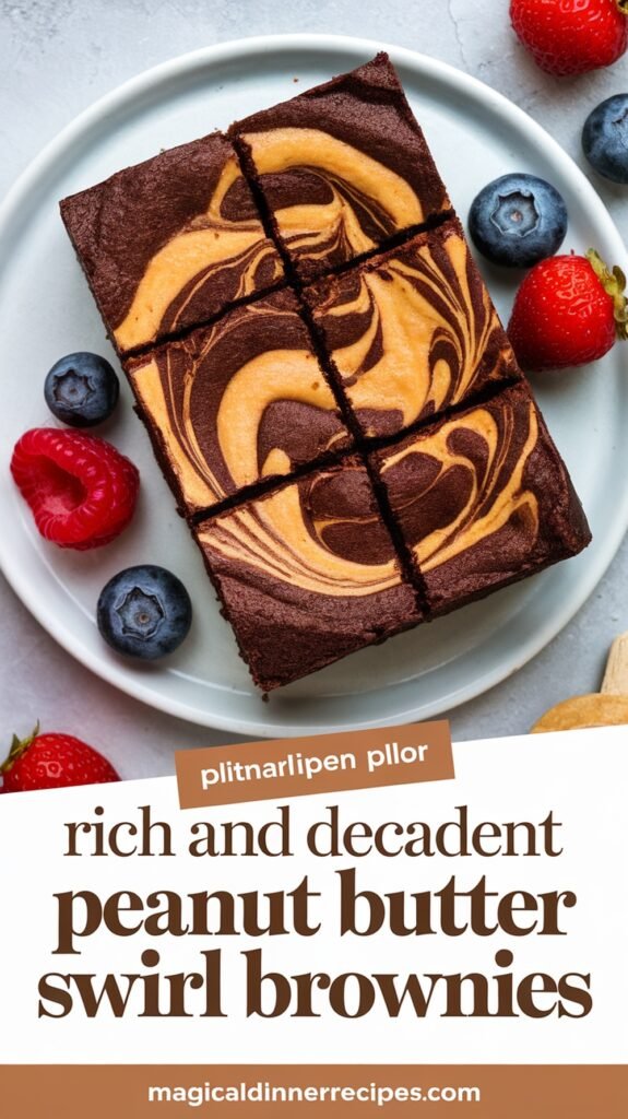 Rich and Decadent Peanut Butter Swirl Brownies