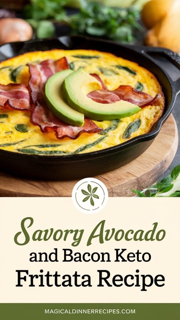 Savory Avocado and Bacon Keto Frittata Recipe