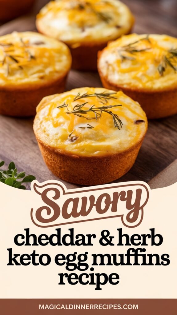 Savory Cheddar & Herb Keto Egg Muffins Recipe