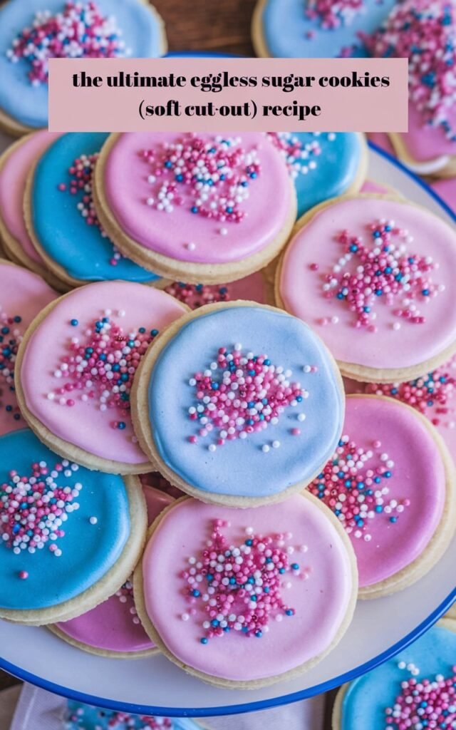 Freshly baked eggless sugar cookie