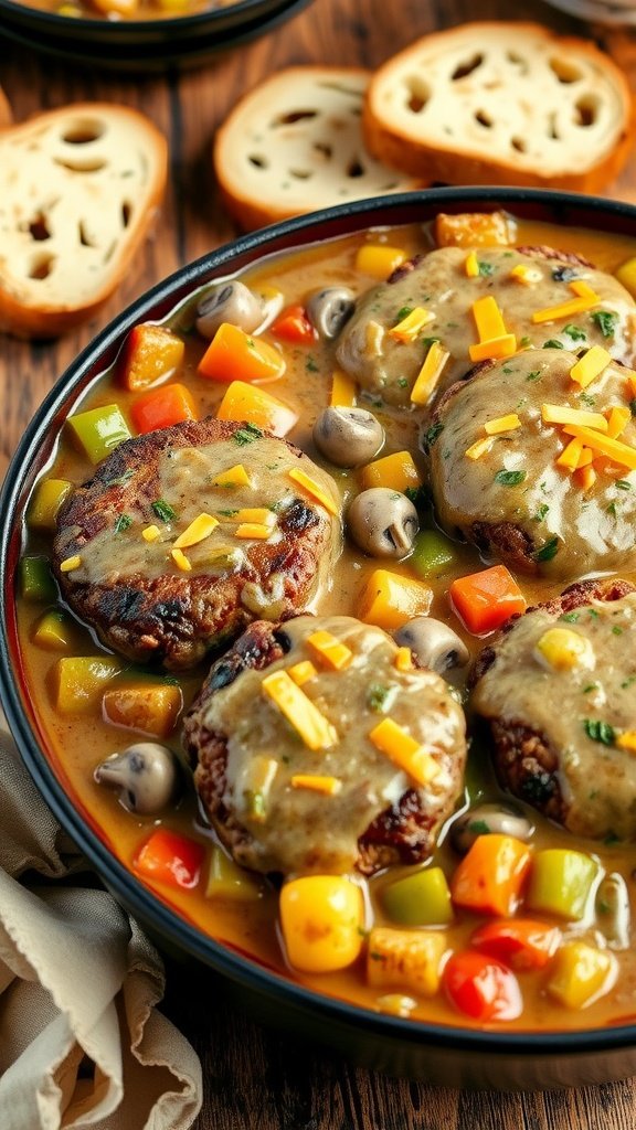 Hearty Amish Hamburger Steak Bake Recipe