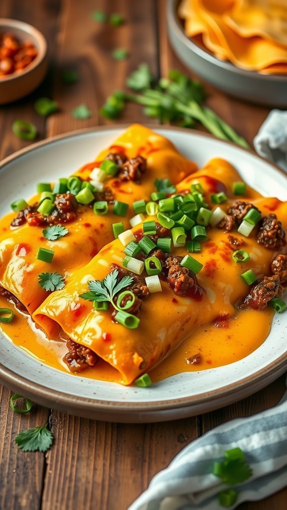 Creamy beef and cheese