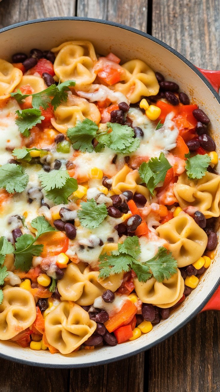 Quick & Easy Southwest Tortellini Skillet Recipe