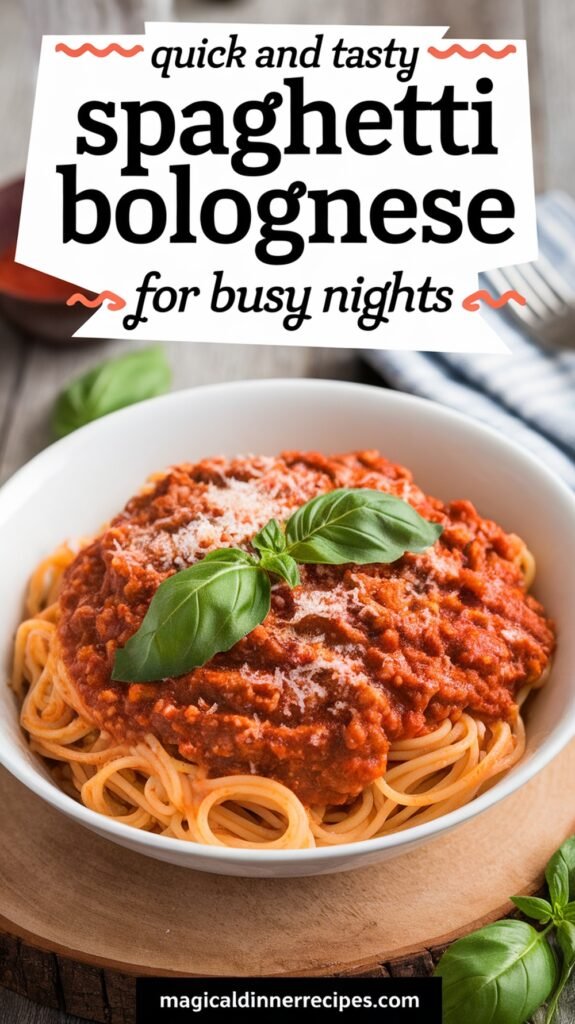 Quick and Tasty Spaghetti Bolognese for Busy Nights