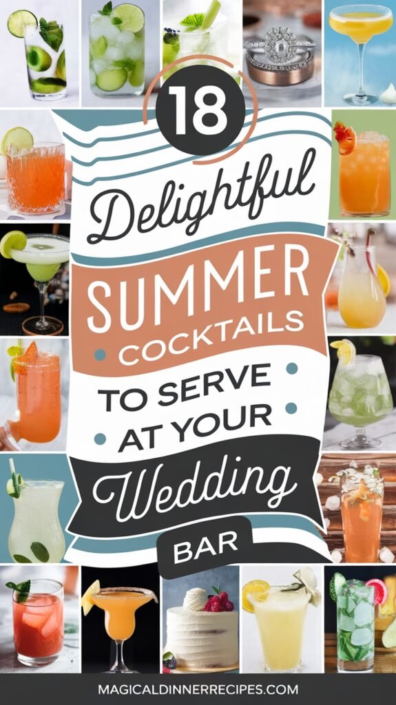 18 Delightful Summer Cocktails to Serve at Your Wedding Bar