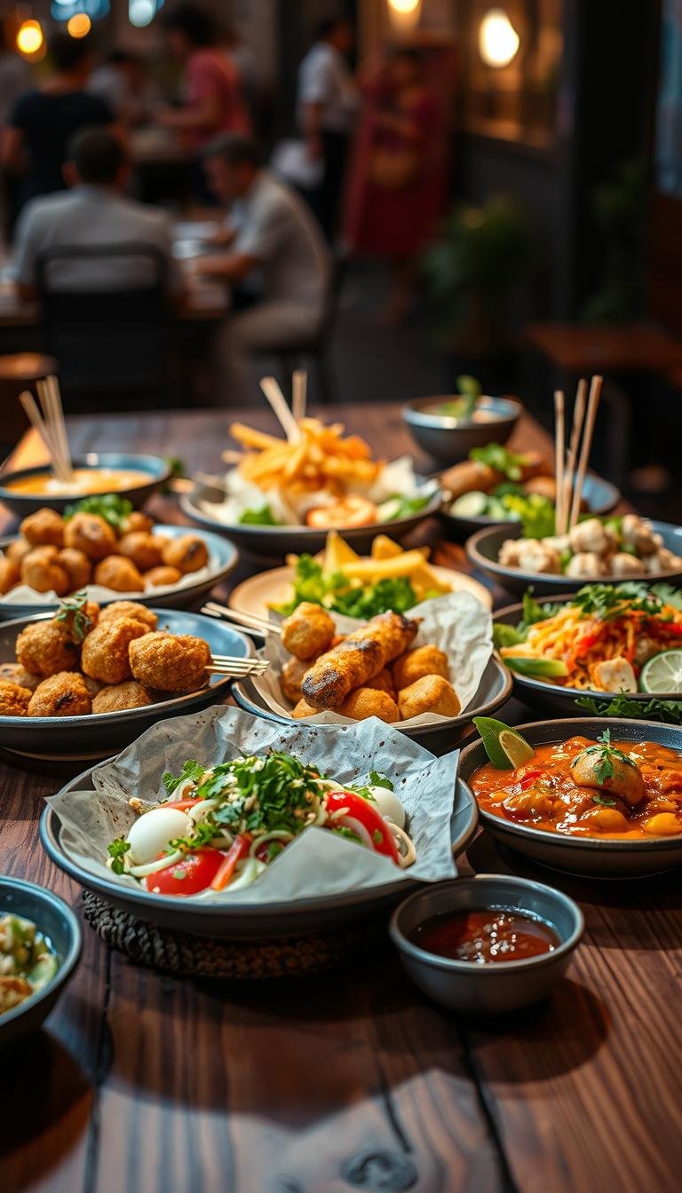 global street food inspired small plates for variety