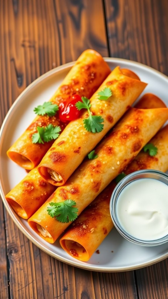 Quick & Easy Air Fryer Chicken Taquitos