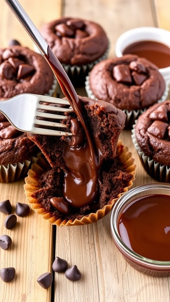Chocolate Lava Air Fryer Muffins Recipe